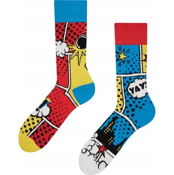 Pánské ponožky KOMIKSOVÉ Veselé ponožky pánské dámské vel 35-38 nesourodé