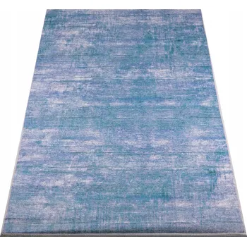 Koberec MODERNÍ KOBEREC S KRÁTKÝM VLASEM 300x200 MODRÝ ŠEDÝ VINTAGE MOZAIKA