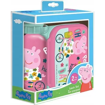 Svačinový box OBĚDOVÝ BOX A LAHEV 500ML/800ML PEPPA PIG