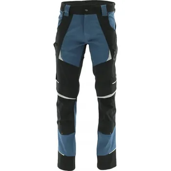 Pracovní obuv Pracovní kalhoty do pasu Pohodlné Strečové COTTONFLEX Černo-Petrolové SARA vel.58