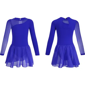 Body BALETNÍ BODY MODRÉ S SUKNÍ A CIROKONKAMI PRO TANEC BALETU VEL.