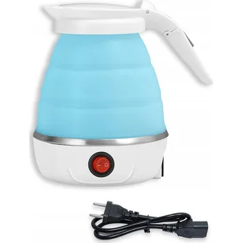 SILIKONOVÁ SKLÁDACÍ KONVICE 0,6 L KEMPINGOVÁ CESTOVNÍ PŘENOSNÁ PRO PŘEŽITÍ