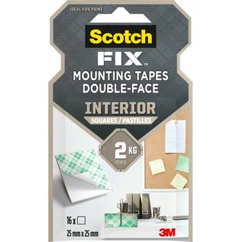 Obraz Montážní čtverce 25 mm 16 kusů Scotch-Fix 3M