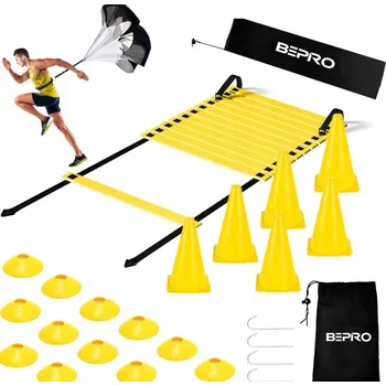 Vrták FOTBALOVÁ SADA BEPRO: ŽEBŘÍK, KUŽELY, PADÁK PRO TRÉNINK + FOTBALOVÝ MÍČ