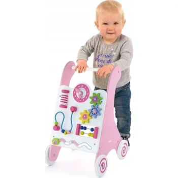 Dětské vozidlo Viga Toys Dřevěná vzdělávací Odrážedlo růžová 50178