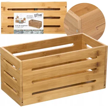 Obraz Koš / krabice 15x31 bambus přírodní