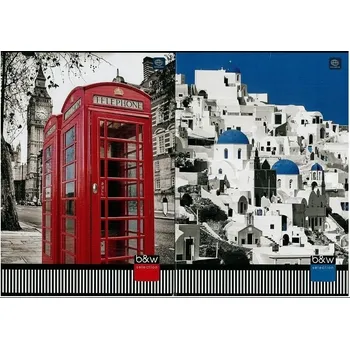 Sešit Interdruk Černobílé mřížkované sešity A5 60 listů 10 ks