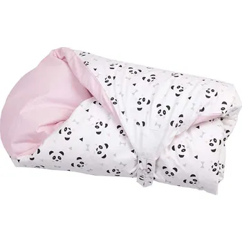 Zavinovačka Eva Kiedroňová Povlak - Mini Dráček - Zoo panda růžový s růžovou