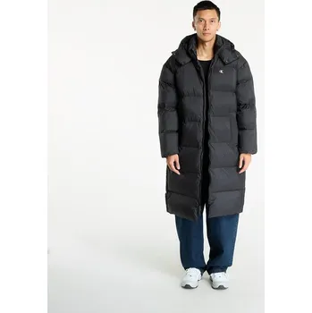 Dámský kabát Kabát Calvin Klein Jeans Ls Long Length Hooded Coat Black S