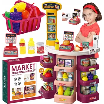 Hra na obchod SUPERMARKET OBCHOD PRO DĚTI SKENER KOŠÍK