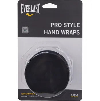 Boxerské rukavice Everlast bavlněné boxerské bandáže černé 4,5 m
