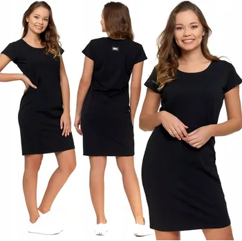 Dámské šaty MORAJ jednoduché módní dámské Šaty elegantní bavlněné PŘILEHAVÉ ŠATY TUBA - M