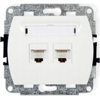 Elektrická zásuvka Internetová zásuvka nástěnná Karlik bílá