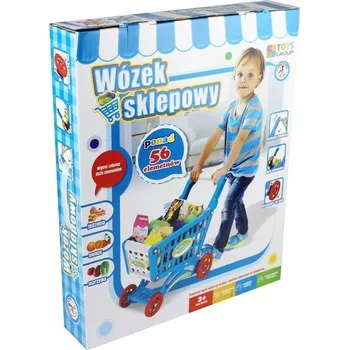Hra na obchod NÁKUPNÍ VOZÍK + PŘÍSLUŠENSTVÍ 56 KS OBCHOD