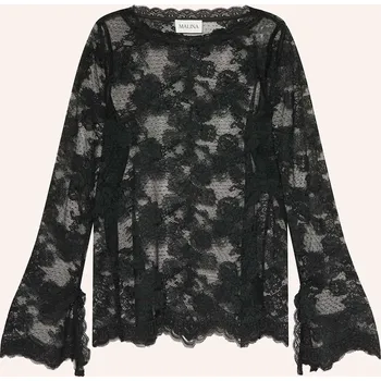 Dámské tričko Malina Dámské Tričko S Dlouhým Rukávem Leni Z Krajky, černá, 34