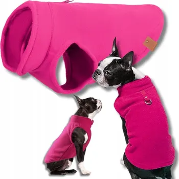 Obleček pro psa Polar pro psa WARMZY teplá zimní vesta s úchytem na vodítko RŮŽOVÁ S
