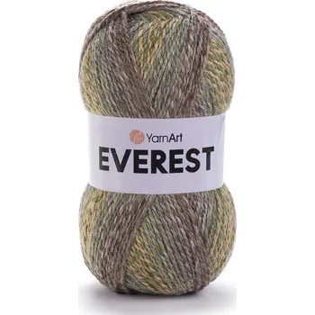 Příze Pletací příze YarnArt EVEREST 7050 hnědo-zeleno-béžová, melírovaná, 200g/320m