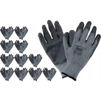 Pracovní rukavice 12x Pracovní Rukavice URGENT 1002 Latex/Bavlna Pružné Velikost 8