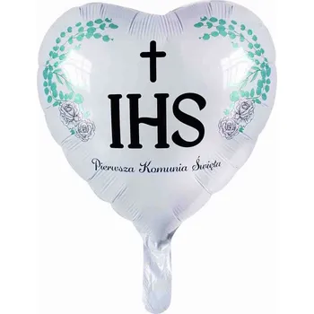 Balónek 45 cm balónek ve tvaru srdce PRVNÍ SVATÉ PŘIJÍMÁNÍ