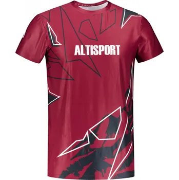 Pánské volnočasové triko premium ALTISPORT VOJ/ALM123TR06 TMAVĚ ČERVENÁ 4XL