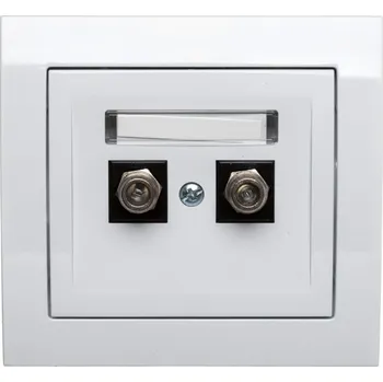 Elektrická zásuvka Bílá anténní zásuvka GPA-2WF/00 KIER OSPEL