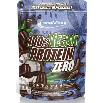 Protein IronMaxx 100% Vegan Protein Zero 500g Tmavá čokoláda a kokos