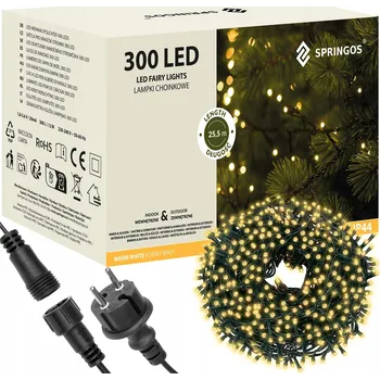 Vánoční dekorace Vánoční osvětlení na stromeček Springos venkovní 25,5 m 201 - 300 světýlek