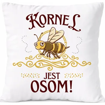 Polštář Polštář pro Kornela jako Dárek s potiskem Bílý PoliDraw