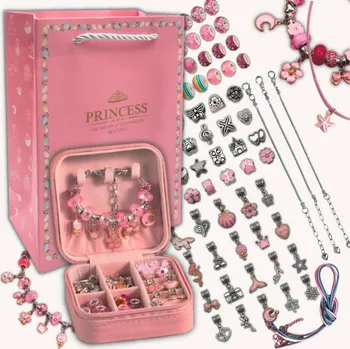 Obraz SADA KORÁLKŮ PRO VÝROBU NÁHRDELNÍKŮ, BIŽUTERIE, NÁRAMKŮ DIY + TAŠKA