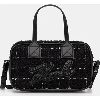 Kabelka Kabelka s přídavkem vlny Karl Lagerfeld K/SKUARE A4W30259 černá 99X, vel. ONE SIZE
