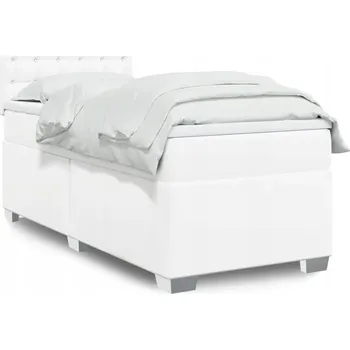 Postel Čalouněná jednolůžková postel VidaXL 100x200 cm bílá