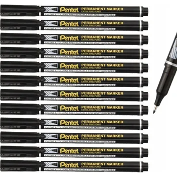 Permanentní popisovač černý Pentel 12 ks