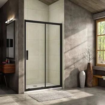 Sprchové dveře Stacato RESPIRA BLACK LINE 1600mm černé sprchové posuvné dveře 160 cm