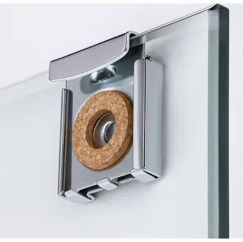 Nábytkové kování Interex design Sada 4 držáků na sklo a zrcadlo RING / Lesklý chrom