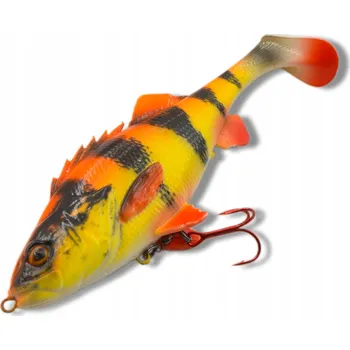 Umělá nástraha Štičí gumová nástraha Savage Gear 4D Perch Shad - 17,5 cm - Albino Perch