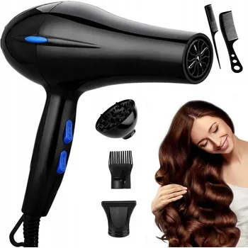 Fén Fén na vlasy s difuzérem a ionizátorem VÝKONNÝ tryska studený vzduch