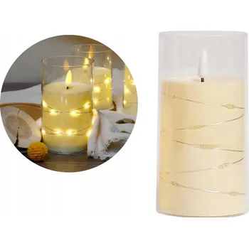 Svíčka LED vklad do hřbitovní svíčky DDOO 12,5 cm