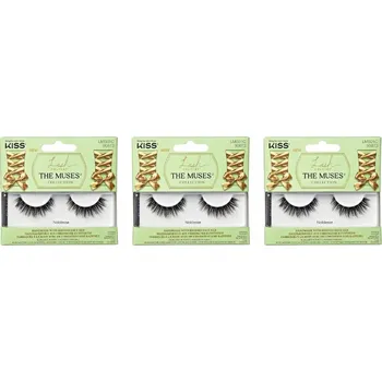 Umělé řasy Umělé řasy na pásku + lepidlo Muses Collection Noblesse LMS01C Kiss 3-balení