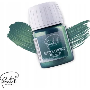 Potravinářské barvivo Potravinářské barvivo v tekuté formě zlaté smaragd metalické barvivo Fractal 30 ml