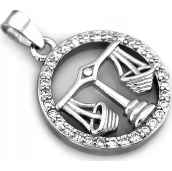 Přívěsek Stříbrný přívěsek 925 znamení zvěrokruhu Váhy, moderní design