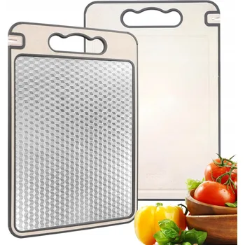 Kuchyňské prkénko OBOUSTRANNÉ KRÁJECÍ PRKÉNKO 2V1 S PROTISKLUZOVÝM POVRCHEM A DRÁŽKOU NA ŠŤÁVU