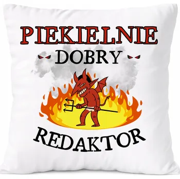 Polštář Dárek Polštář Economist s potiskem , bílý PoliDraw