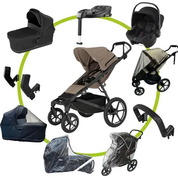 Kočárek Akční set MAX Thule Urban Glide 4-wheel Tinted Taupe + Britax Römer Baby-Safe Core + univerzální příslušenství