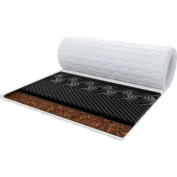 topper Přistýlka z profilované 7zónové pěny HR H30 +kokos 130x200 cm BLACK 6 cm