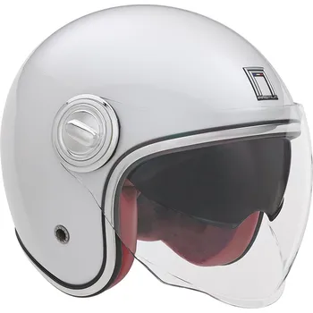 Helma na motorku NOX PREMIUM OPEN FACE HELMA JET HERITAGE SOLID COLOR WHITE GLOSS VELIKOST M