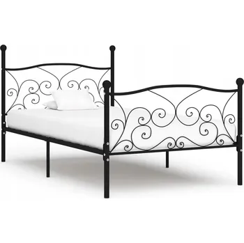 Postel Manželská kovová postel VidaXL 90x200 cm černá