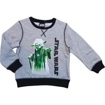 Chlapecká mikina Sun City Chlapecká mikina STAR WARS přes hlavu Barva: Šedá, Velikost: 128