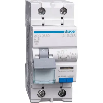 Proudový chránič Hager Proudový chránič 1P+N C16A ADC966D