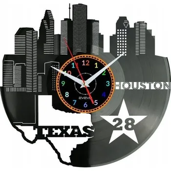 Hodiny Houston Texas Nástěnné Hodiny Vinylová Deska Moderní Dekorativní Jako Dárek