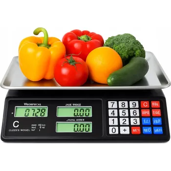 IP kamera Elektronická obchodní váha 40 kg / 2 g s akumulátorem a LCD displejem